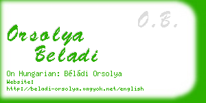 orsolya beladi business card