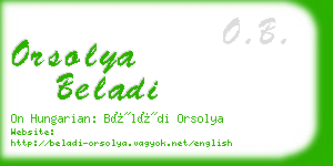 orsolya beladi business card